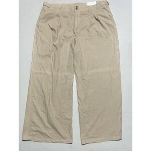 NWT American Eagle Wide Leg Trouser Stretch Pants Womens Size 18 Tan High Rise